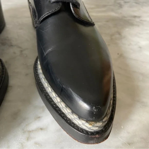 Acne Studios Lark Platform Oxford with Snakeskin Trim | Size 36 - Picture 4 of 12
